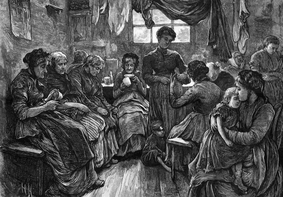 Illustration of a Common Lodging House in London, 1872 by Hubert von Herkomer (1872-1914)